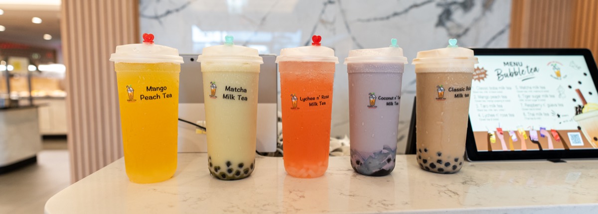 Three cups of bubble tea