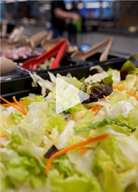 Fresh greens at the salad bar